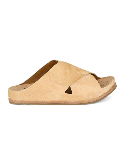 Tony Lama Women's Palmeras Hair-On Sandals in Toasted Tan