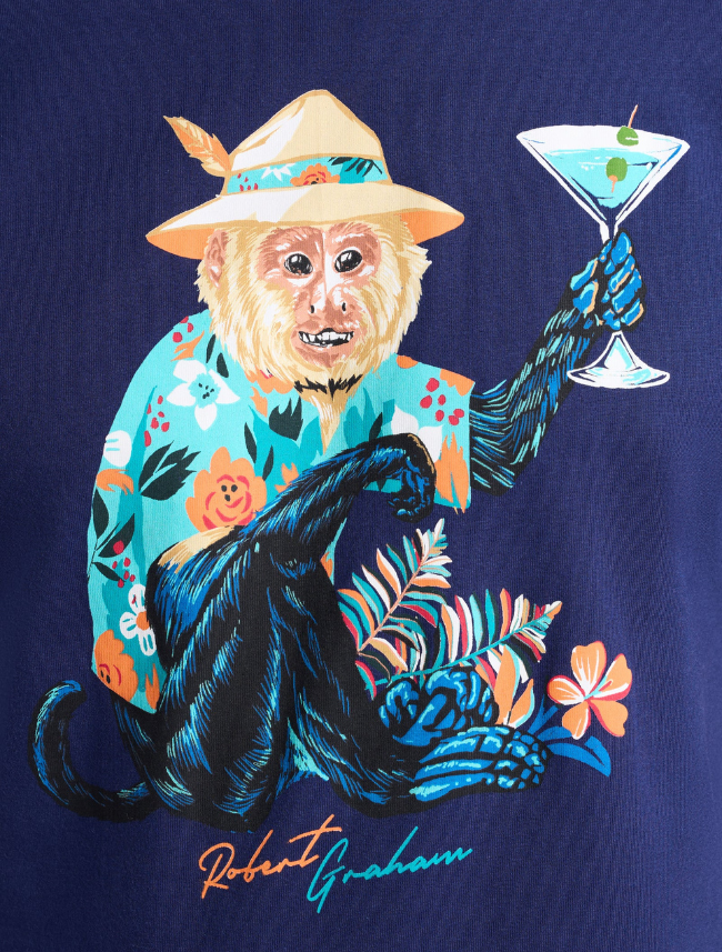 Robert Graham Men's Monkey Vacation Short Sleeve T-Shirt