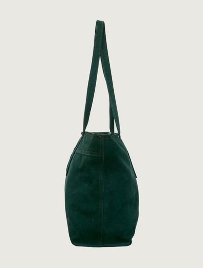 Tony Lama Emerald Green Suede Tote Bag