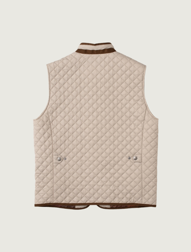 Madison Creek Houston Quilted Nylon Vest in Taupe