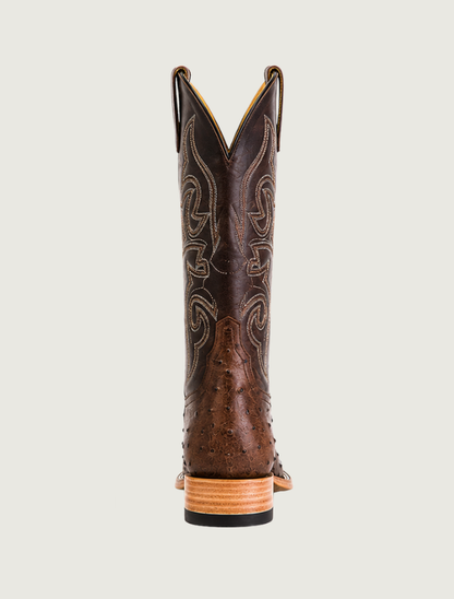 Horse Power Kango Tobacco Full Quill Ostrich Cowboy Boots (DB)