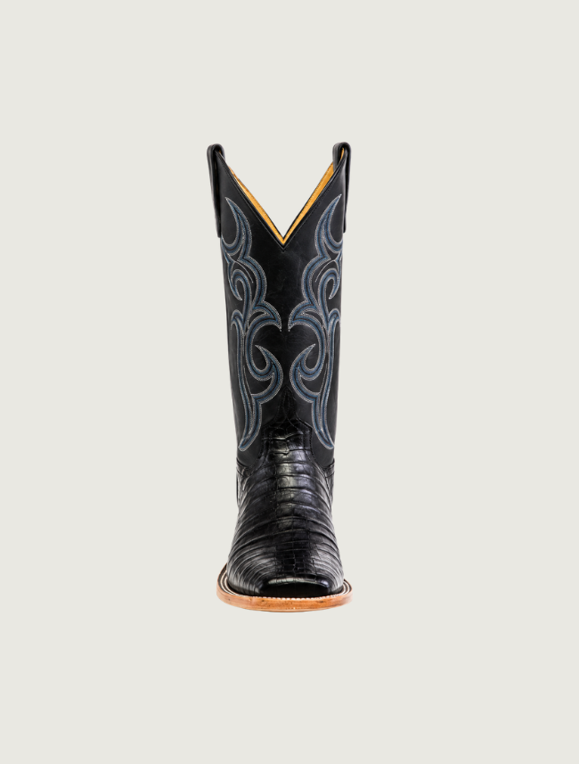 Horse Power Black Caiman Belly Cowboy Boots