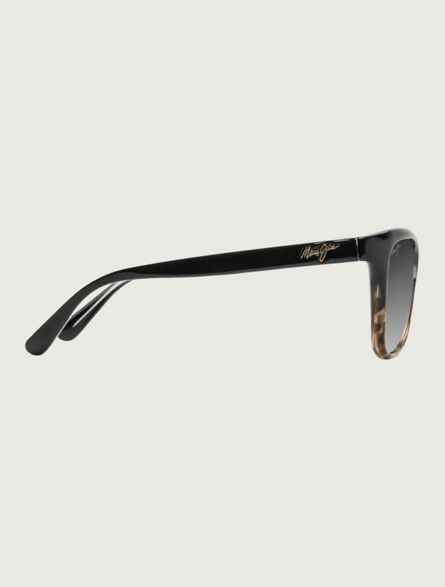 Maui Jim Starfish cat eye sunglasses in Black with Tortoise / Neutral Grey — side view
