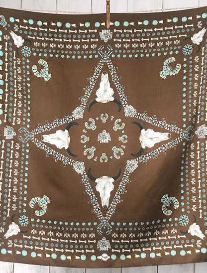 Fringe Scarves "Squash Blossomed" Silk Scarf