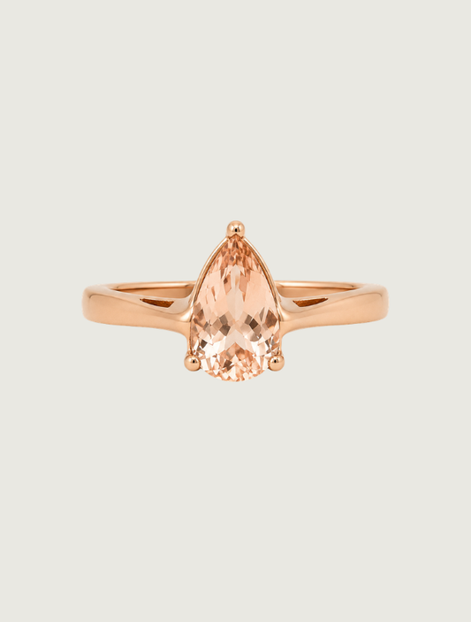 14K Rose Gold and Morganite Ring