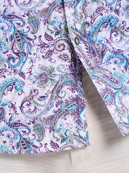 Robert Graham "Buckingham" Long Sleeve Button-Front Shirt
