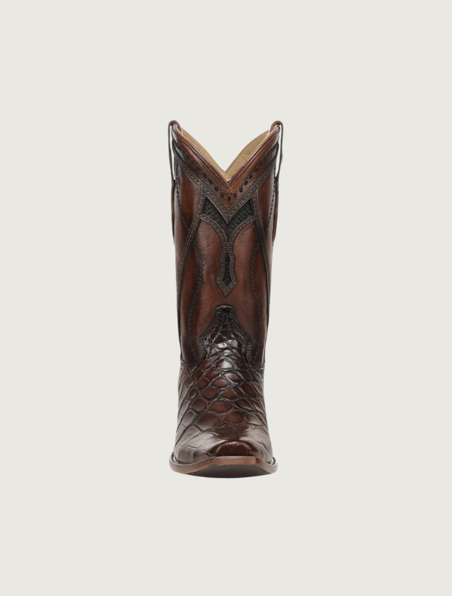Corral Men's Embroidery & Weave Brown Alligator Cowboy Boots