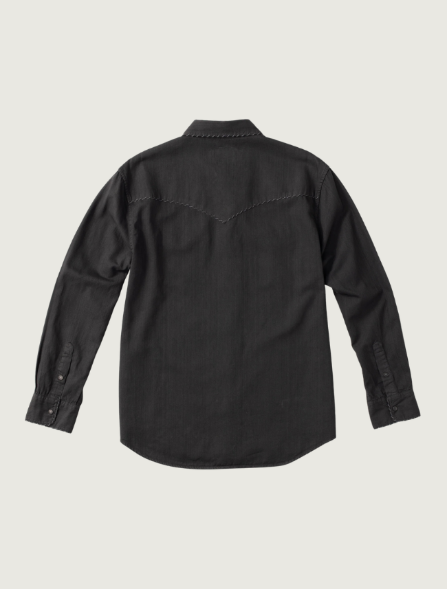 Madison Creek Branson Western Shirt in Black Denim