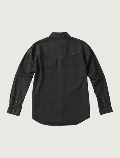 Madison Creek Branson Western Shirt in Black Denim