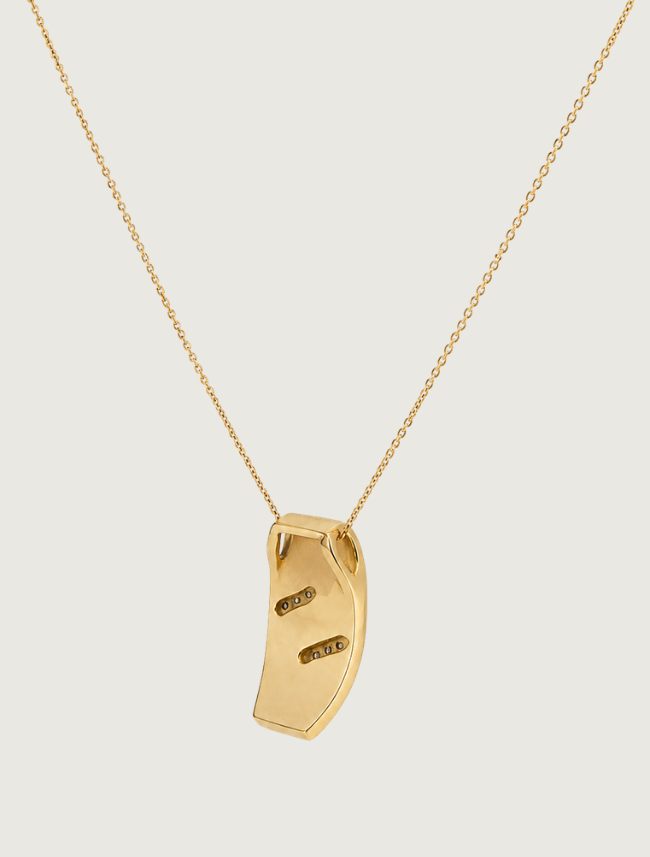 14K Yellow Gold Turquoise & Diamond Pendant