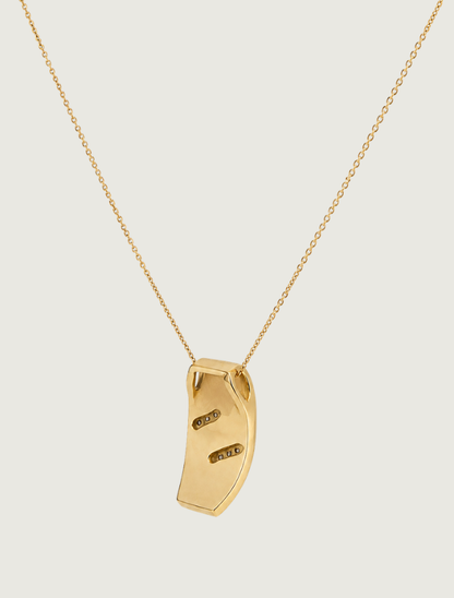 14K Yellow Gold Turquoise & Diamond Pendant
