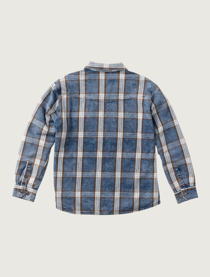 Madison Creek Dalton Shirt Jacket in Indigo Plaid