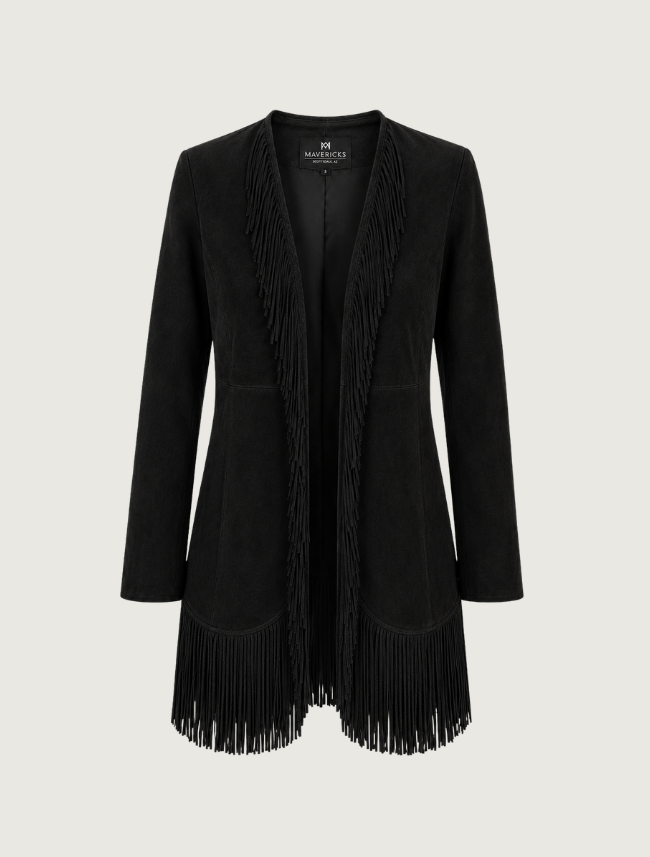 Women's Fringe Maxi Coat