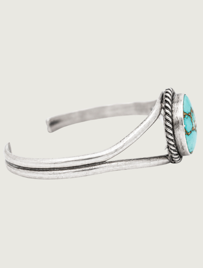 Dave Skeets Sterling Silver Turquoise Cuff Bracelet