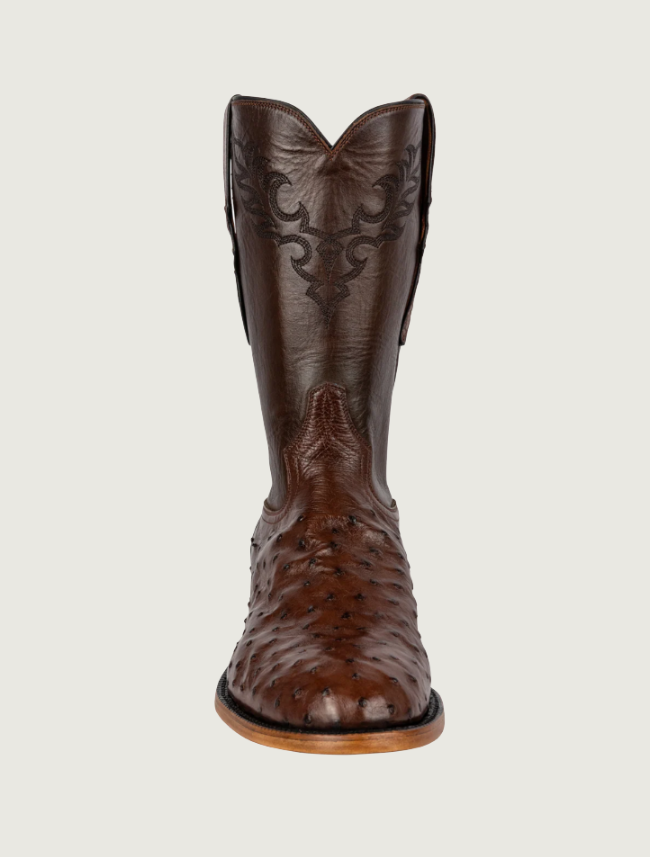 Tony Lama Ian Brown Ostrich Roper Boots