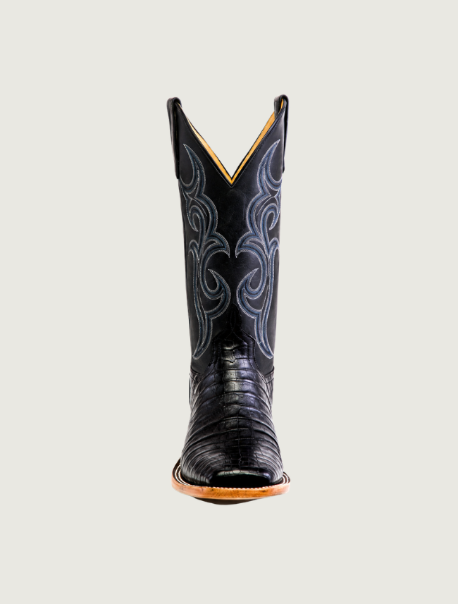 Horse Power Black Caiman Belly Cowboy Boots