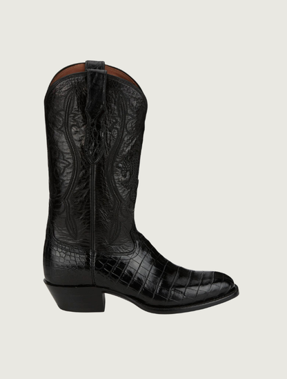 Tony Lama Men's Lightwood 13" Black Crocodile Cowboy Boots