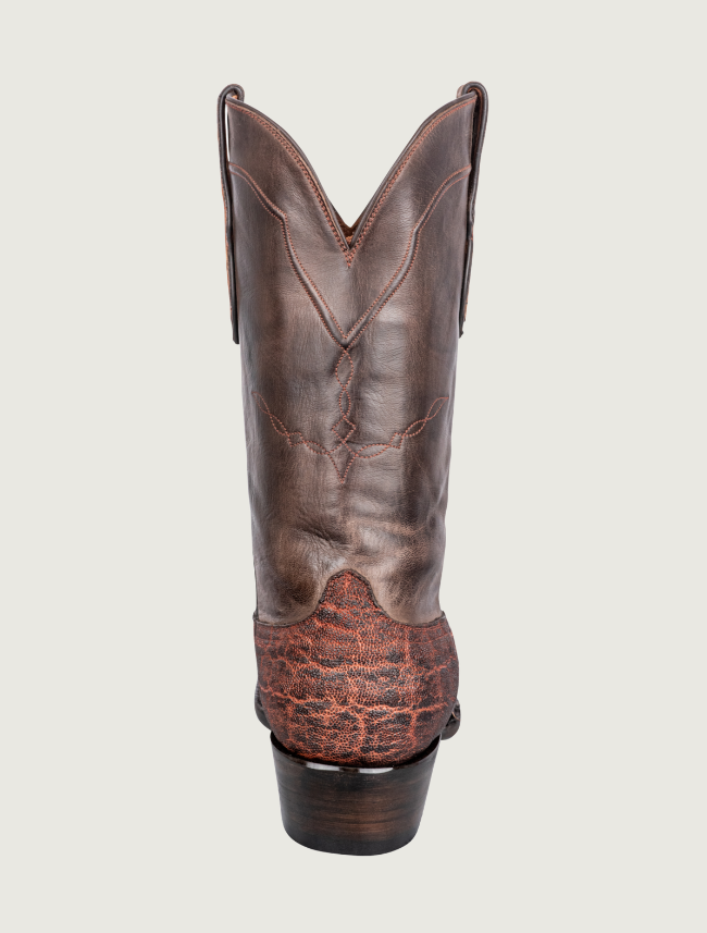 Black Jack Vintage Elephant Cowboy Boots in Chestnut
