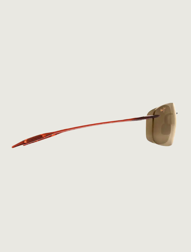 Maui Jim Breakwall rimless sunglasses in Rootbeer / HCL Bronze — side view