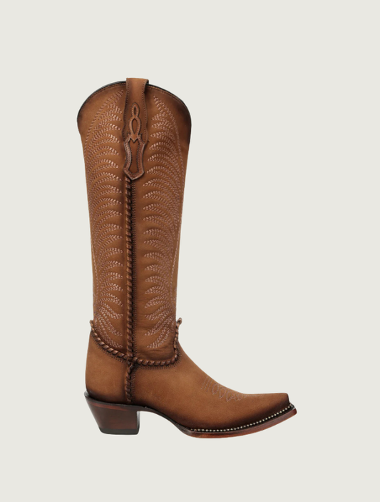 Corral Honey Weaving & Metallic Welt Tall Top Cowgirl Boots