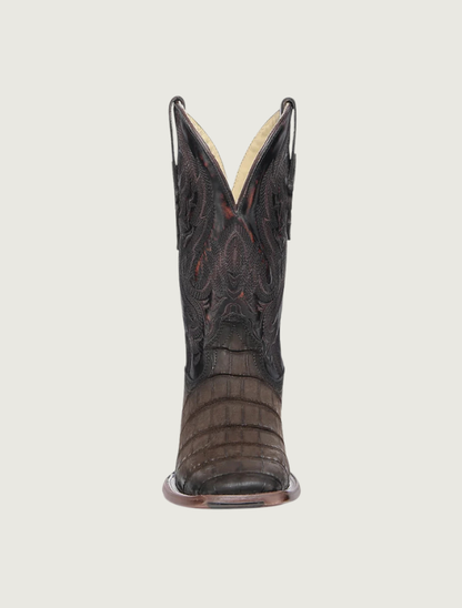 Corral Men's Chocolate Embroidery Woven Alligator Cowboy Boots