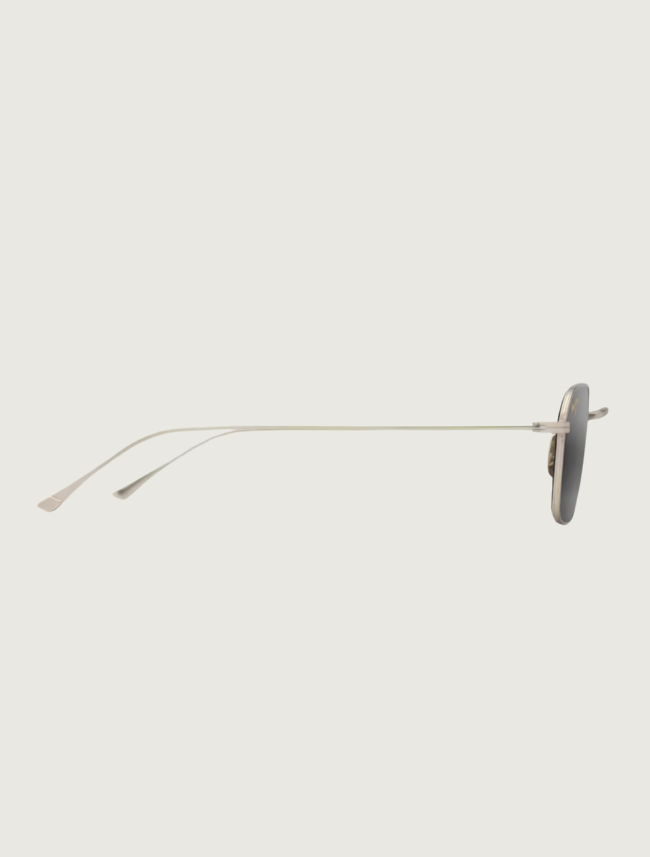 Maui Jim Mekala square sunglasses in Matte Light Gold / Neutral Grey — side view
