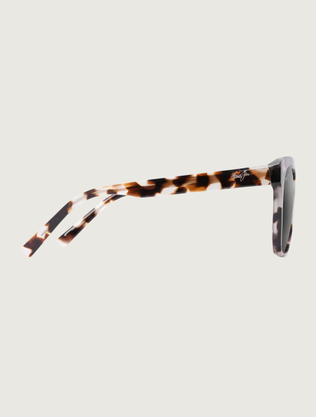 Maui Jim Alulu cat eye sunglasses in White Tokyo Tortoise / Neutral Grey — side view