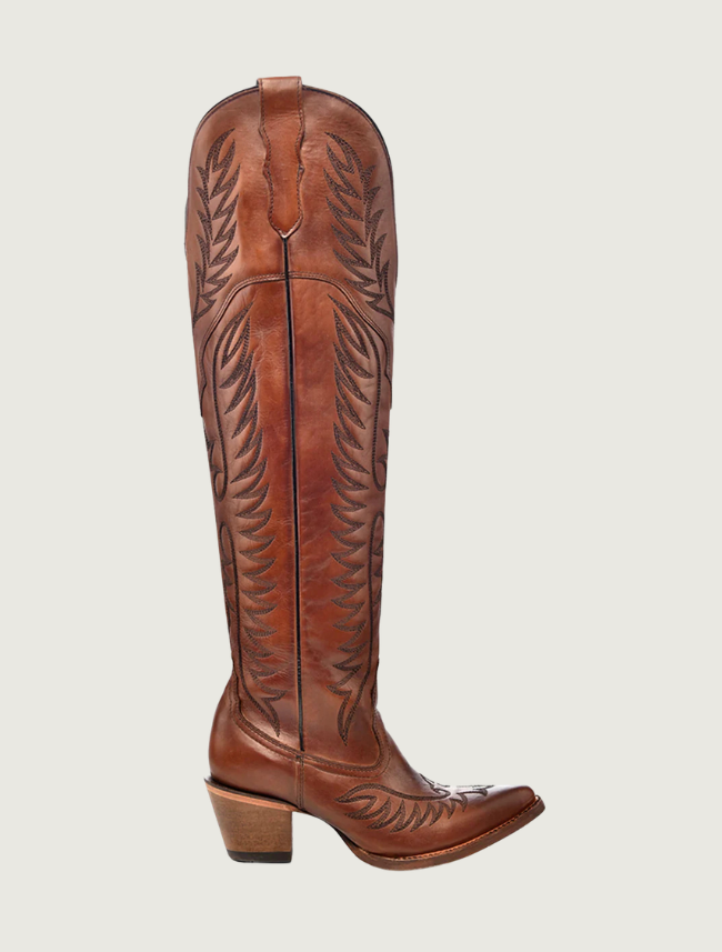 Corral Thunderbird Tall Top Cowgirl Boots in Cognac