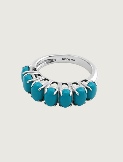 18K White Gold Sleeping Beauty Turquoise Ring
