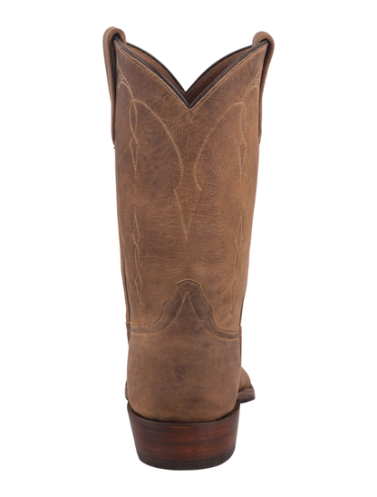 Rios of Mercedes Elk Bottom Roper Cowboy Boots in Sand
