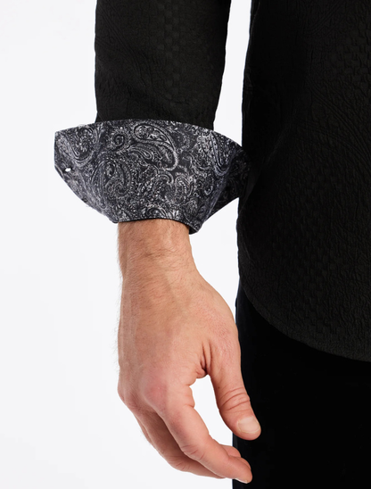 Robert Graham Men's Devonshire Long Sleeve Button Down Shirt in Black