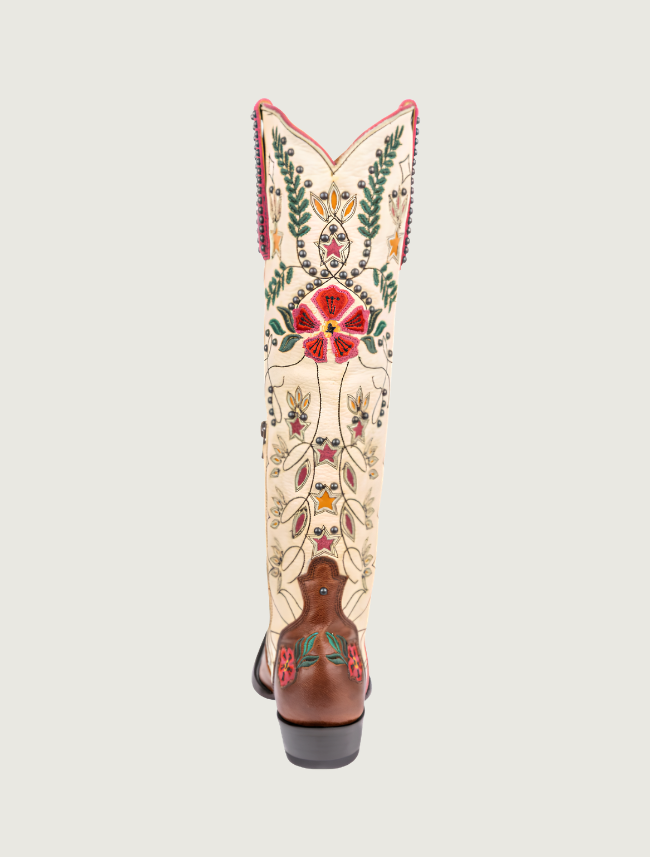 Old Gringo Full Bloom Cowgirl Boots in Cream
