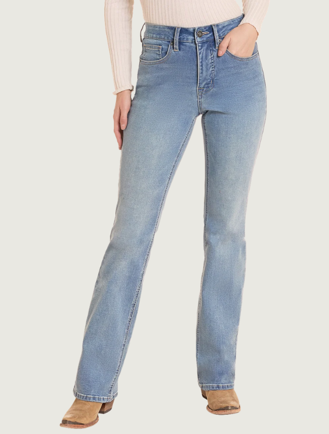 Rock & Roll Denim Women's Sculpted Light High Rise Bootcut Jeans