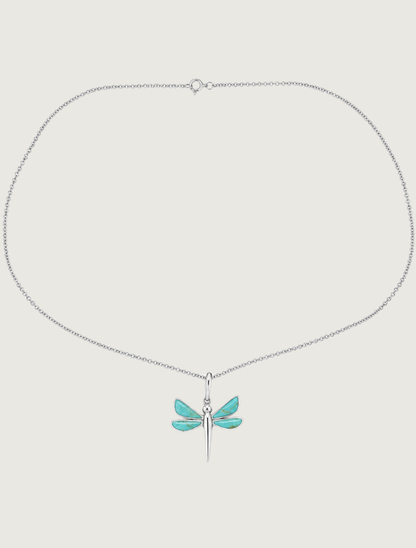 Kabana RP Sterling Silver & Turquoise Dragonfly Necklace