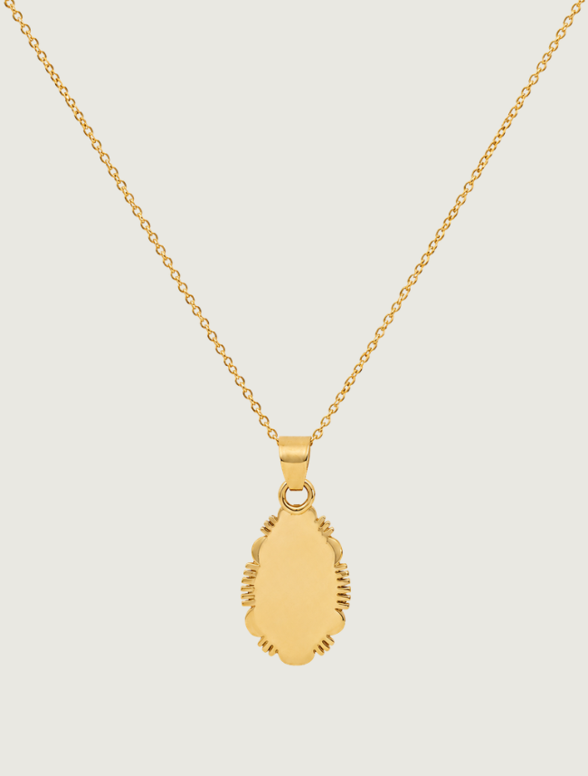 16K Yellow Gold Turquoise Pendant