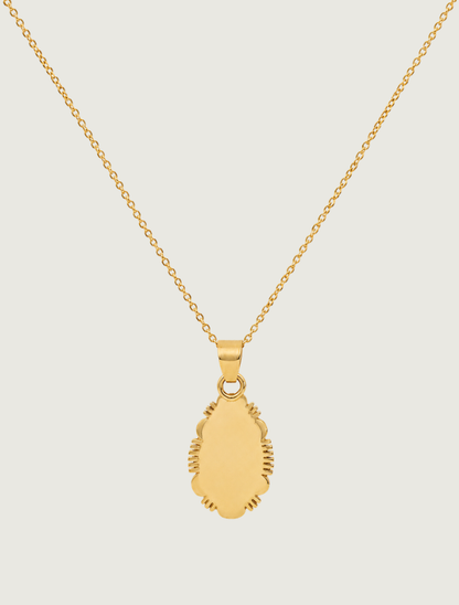 16K Yellow Gold Turquoise Pendant