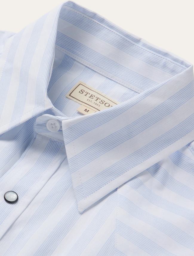 Stetson Men's Stripe Oxford Short Sleeve Western Shirt