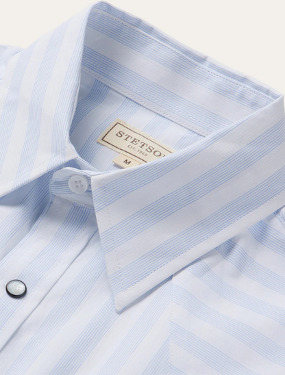 Stetson Men's Stripe Oxford Short Sleeve Western Shirt