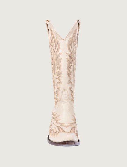 Old Gringo Yippee Ki Yay Wilkie Cowgirl Boots in Bone