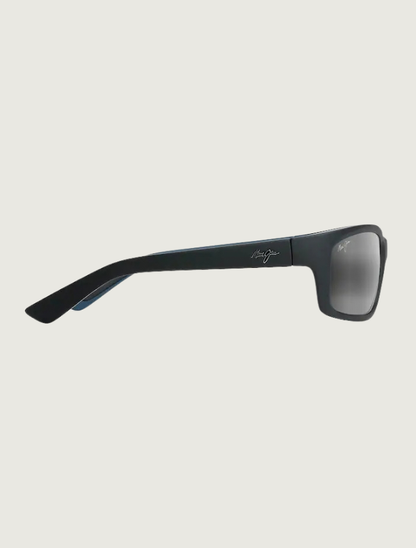 Maui Jim Kanaio Coast in Neutral Grey / Matte Soft Black with White and Blue