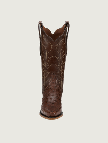 Tony Lama Kango Tobac Ostrich Snip Toe Cowgirl Boots