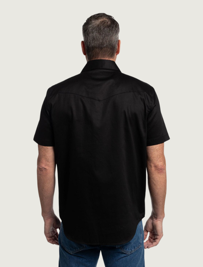 Tony Lama Black Short Sleeve Pearl Snap Western Shirt