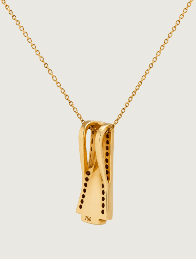 14K Yellow Gold Turquoise & Diamond Pendant