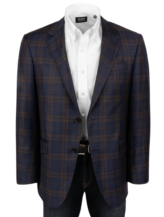 Pinto Ranch Brown & Blue Plaid Sport Coat