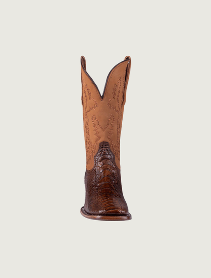 Corral Brass & Yellow Ostrich Leg Cowboy Boots