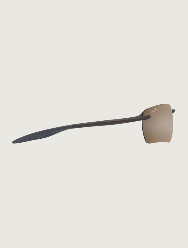 Maui Jim Ho'okipa Ultra G sport sunglasses in Metal Matte Brown / HCL Bronze — side view
