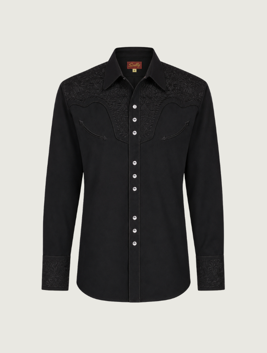 Scully Men's Floral Tooled Snap Front Shirt