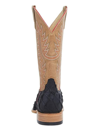 Horse Power Men's Black Matte Big Bass Square Toe Boot