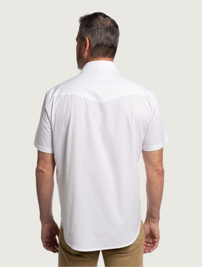 Tony Lama White Short Sleeve Pearl Snap Western Shirt