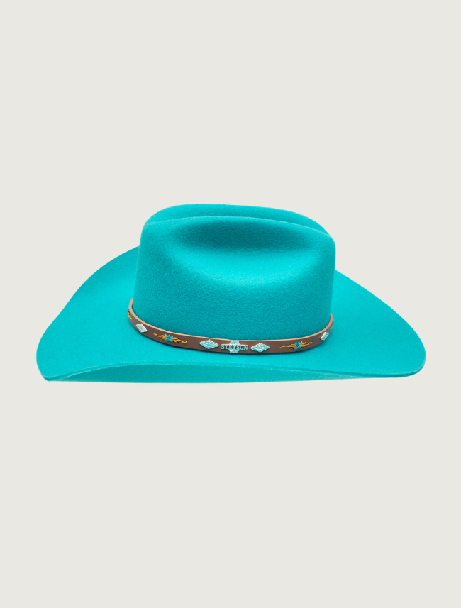 Stetson Lone Ridge Wool Felt Cowboy Hat in Turquoise